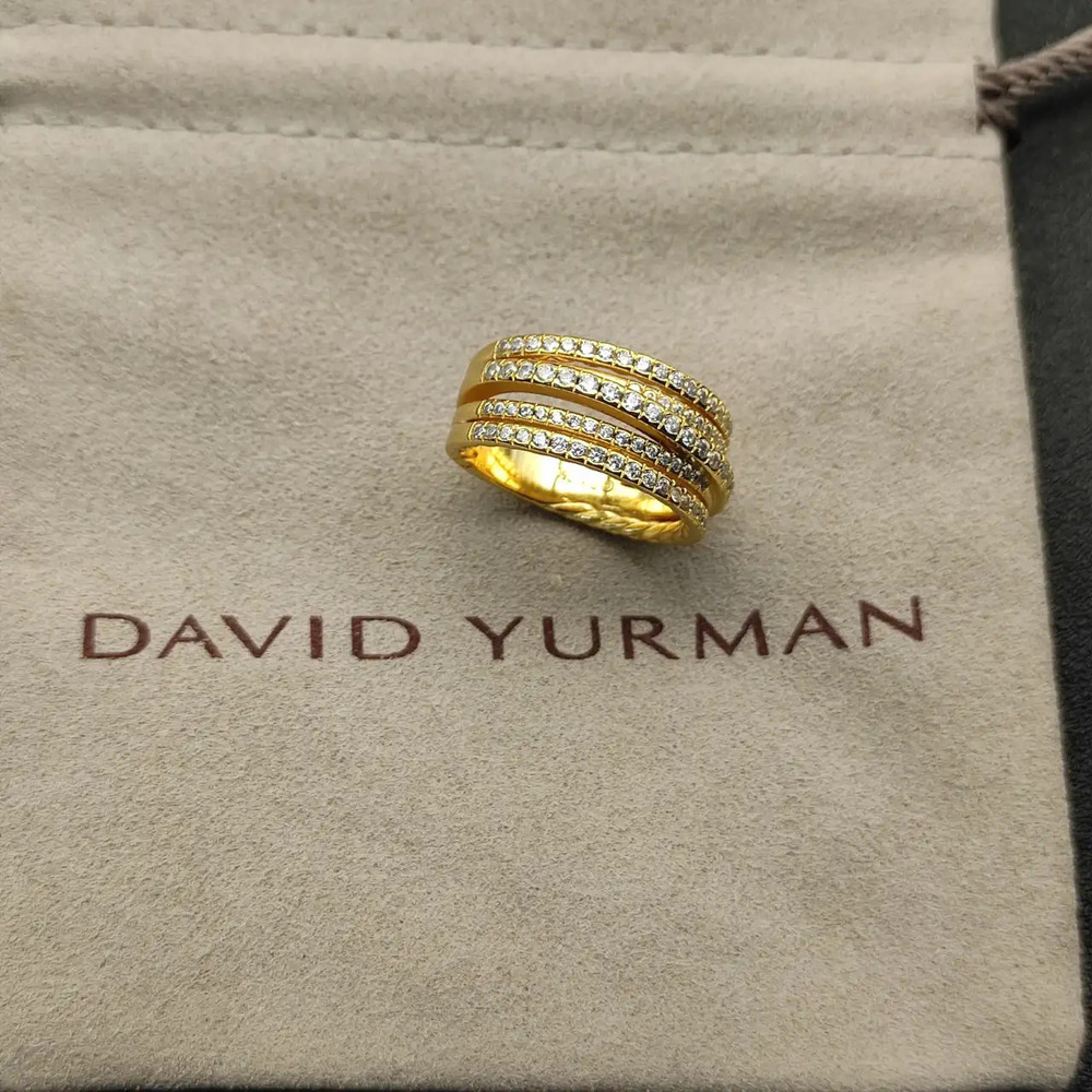 David Yurman full diamond cross ring